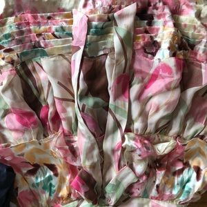 Walter flower ruffle skirt